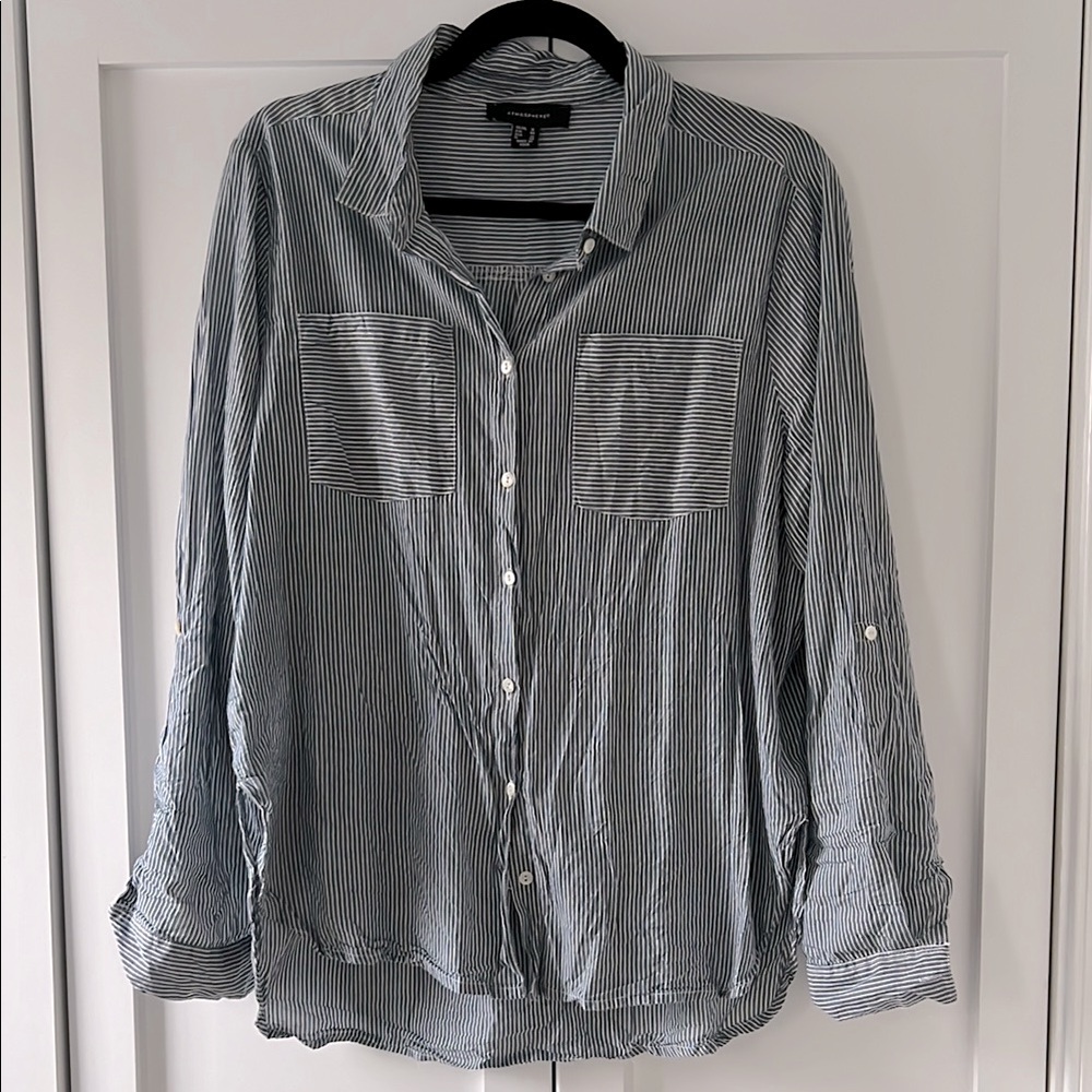 Atmosphere Striped Button Down Shirt